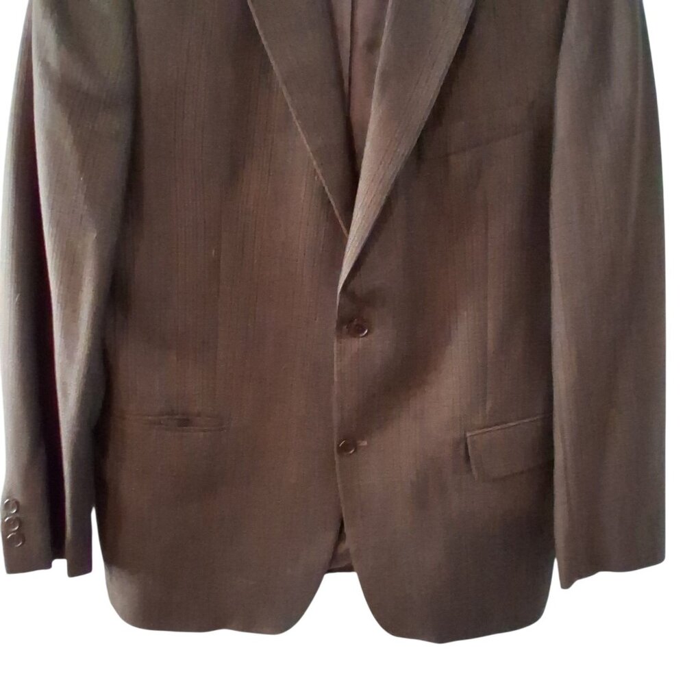 Gianfranco Ruffini Italy suit jacket mens L 44 cashmere & Worsted Glen Plaid - Picture 4 of 6